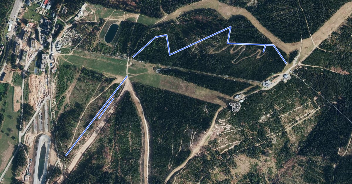 Маршрут Enduro на спутниковом снимке