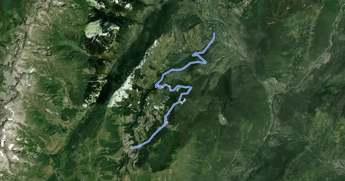 Маршрут Enduro du Moulin на спутниковом снимке