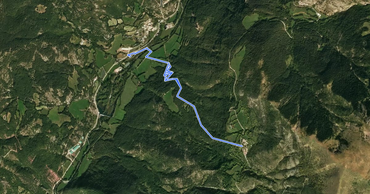 Маршрут Enduro Irgo - Llesp на спутниковом снимке