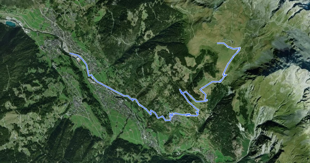 Маршрут Enduro La Chaux - Schlérondes - Le Châble на спутниковом снимке