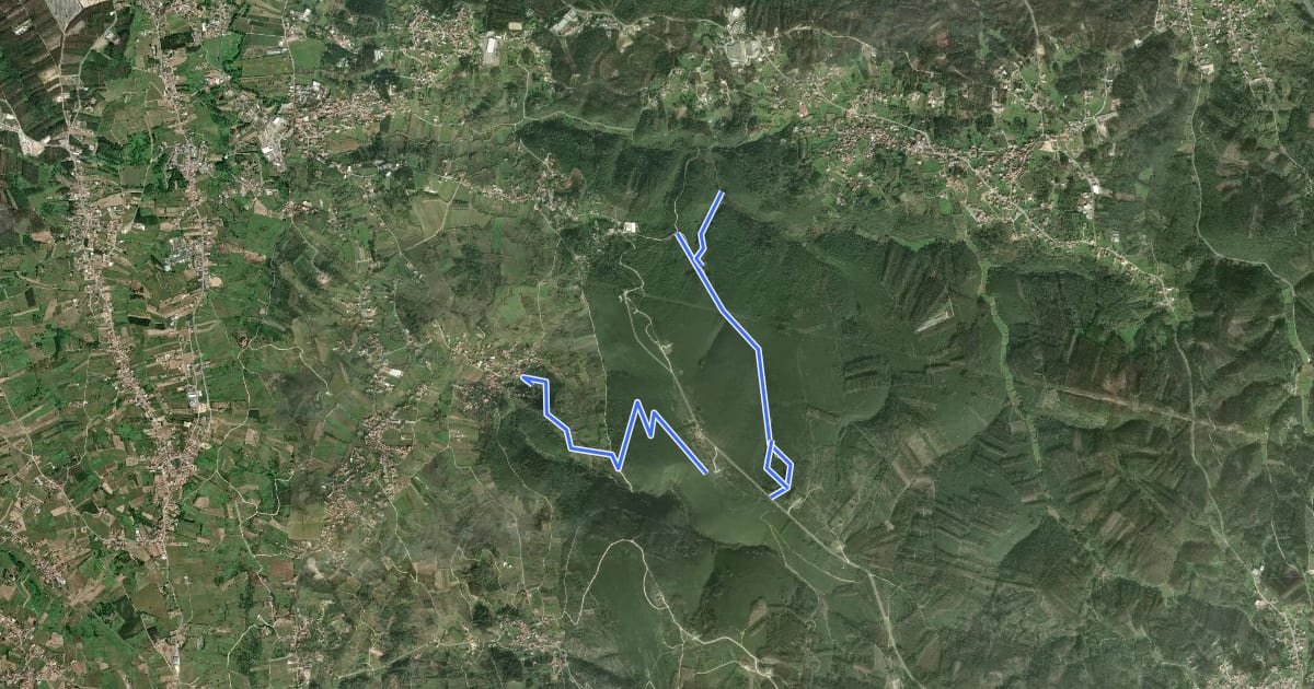 Маршрут Enduro Leiria на спутниковом снимке