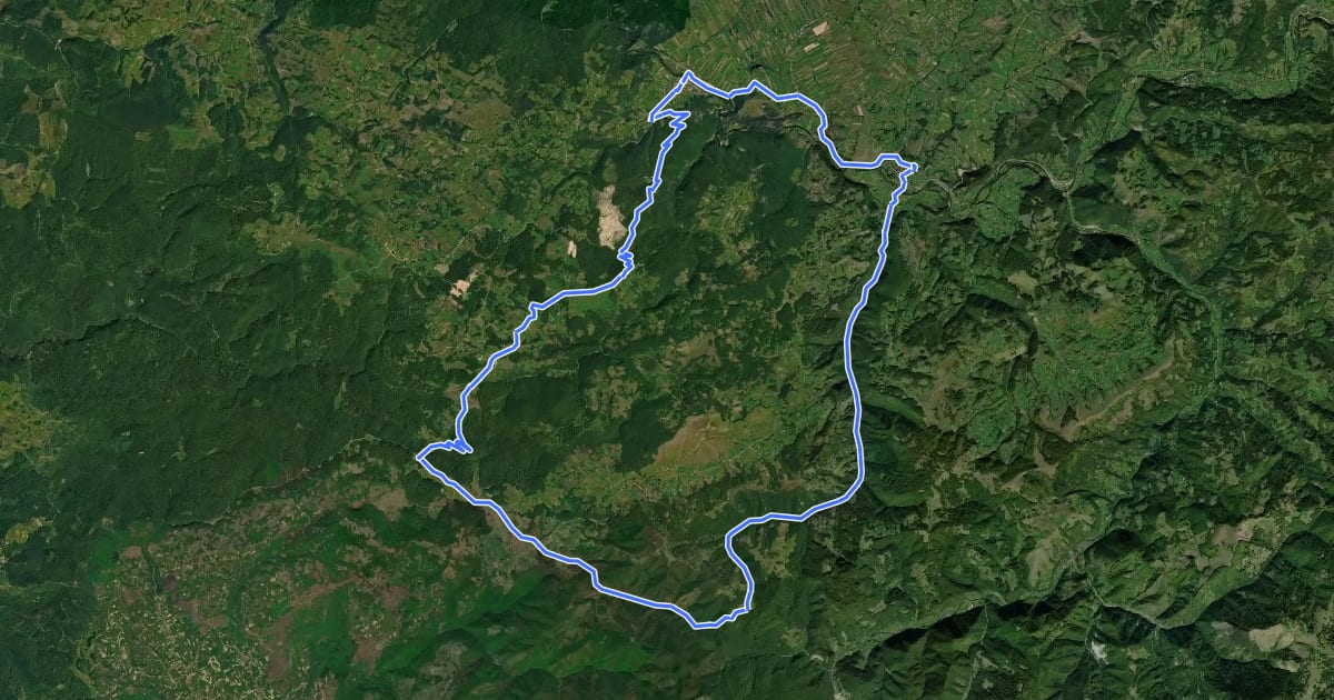 Маршрут Enduro track на спутниковом снимке