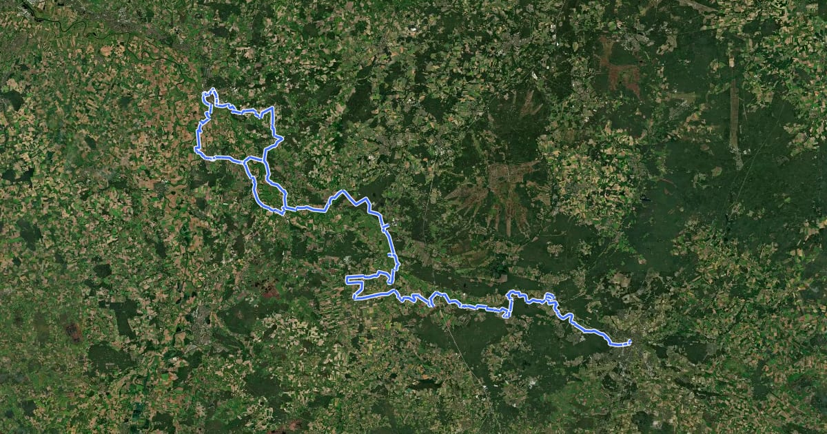 Маршрут Energieroute Radweg на спутниковом снимке