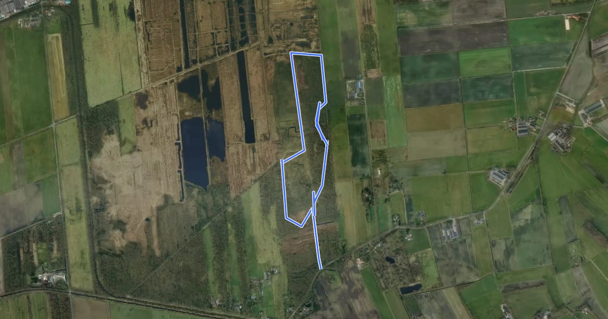 Маршрут Engbertsdijksvenen Streujenroute на спутниковом снимке