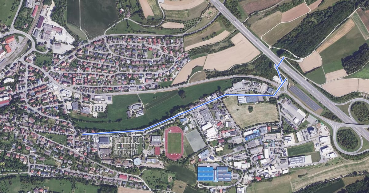 Маршрут Engen Jahnstraße - Parkplatz Eiszeitpark на спутниковом снимке