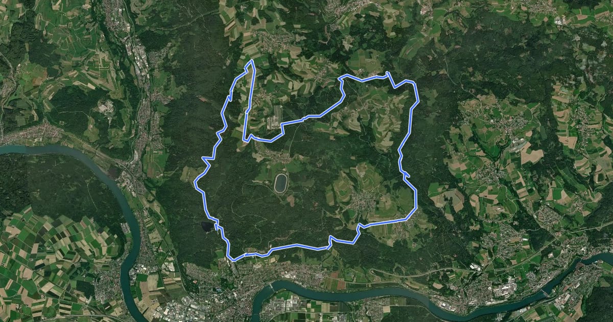 Маршрут enjoy&bike Bad Säckingen на спутниковом снимке