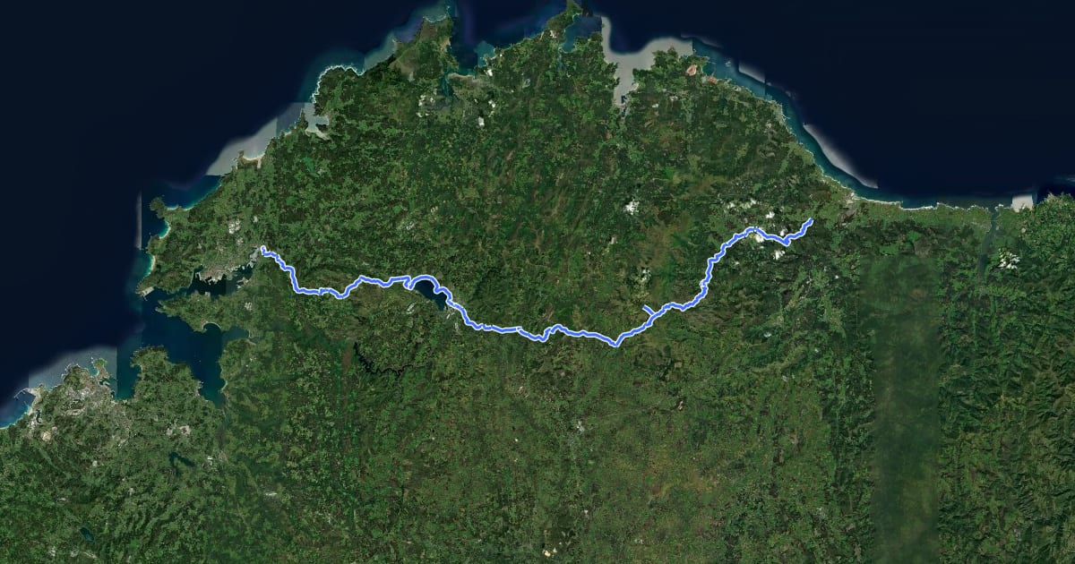 Маршрут Enlace do Camiño do Norte co Camiño Inglés на спутниковом снимке