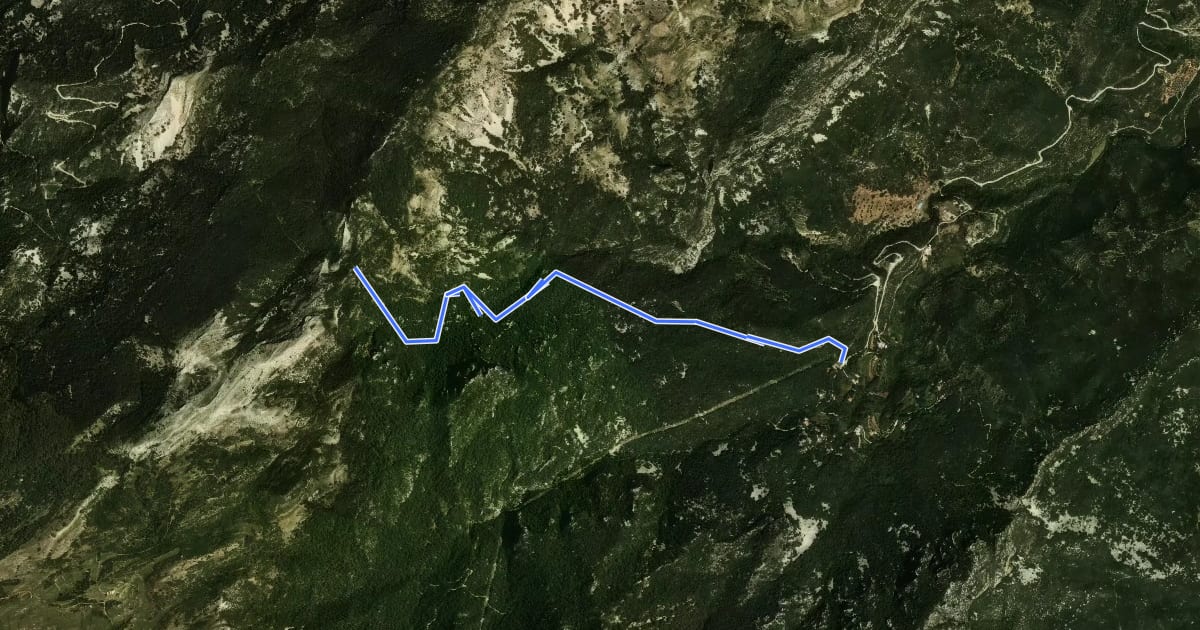 Маршрут Enllaç GR-7 Coll de Carabasa - GR-171 El Toscar на спутниковом снимке