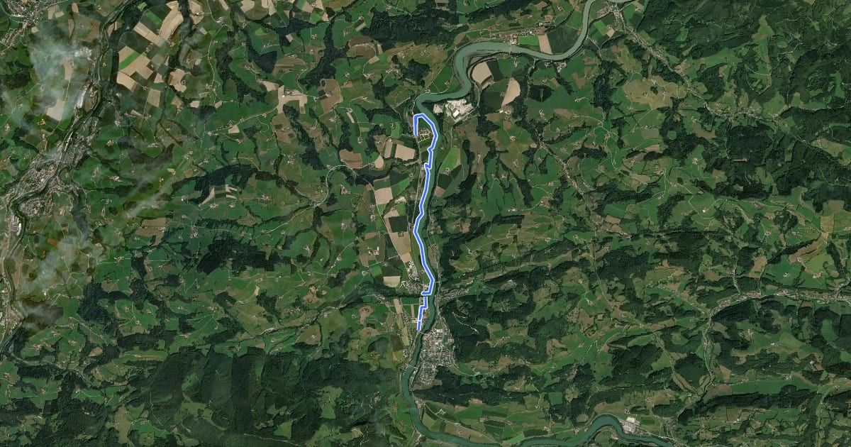 Маршрут Enns Aktiv Weg Ternberg на спутниковом снимке