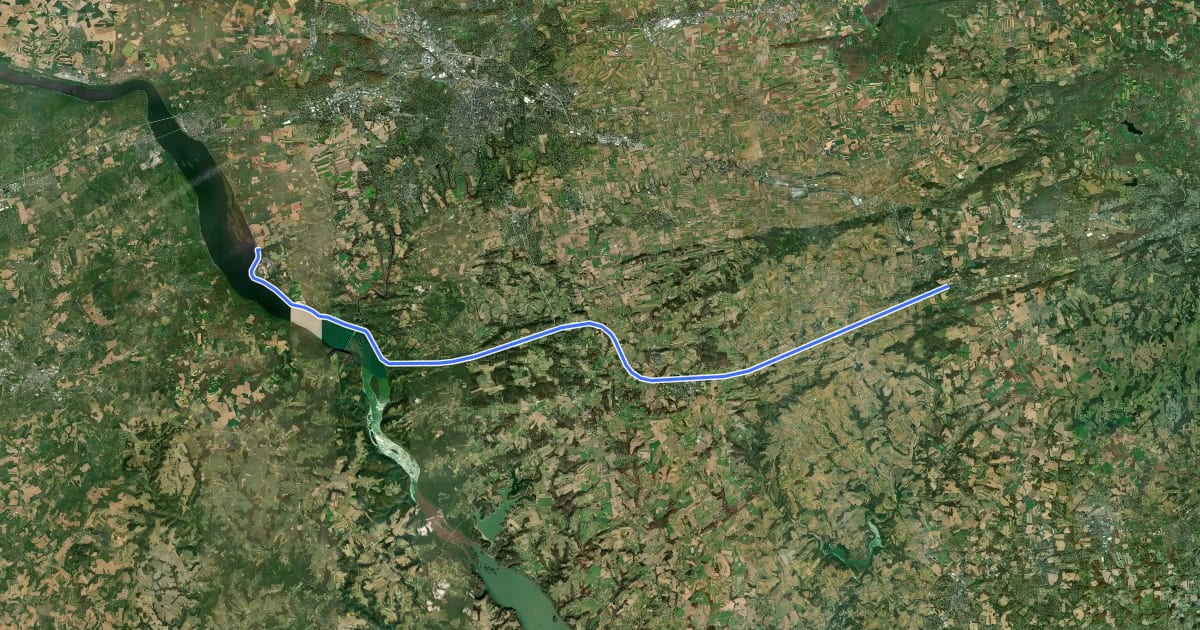 Маршрут Enola Low Grade Trail на спутниковом снимке
