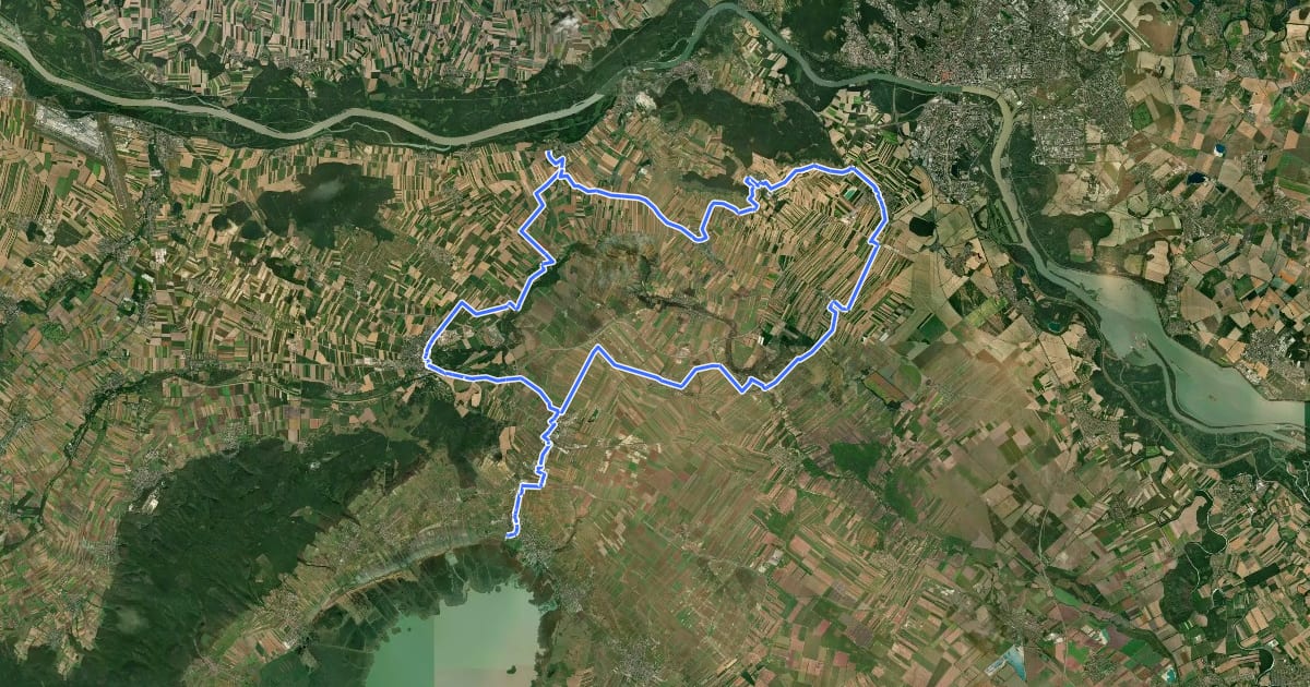 Маршрут Entdeckertour Donau - Neusiedler See на спутниковом снимке