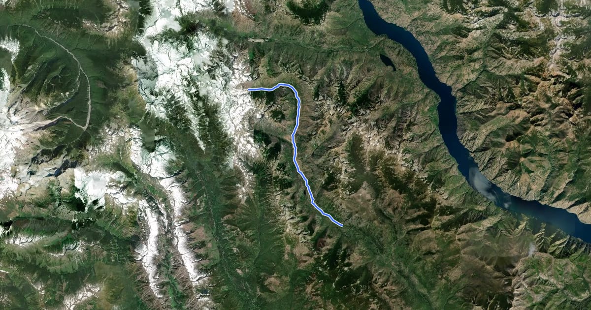 Маршрут Entiat River Trail на спутниковом снимке