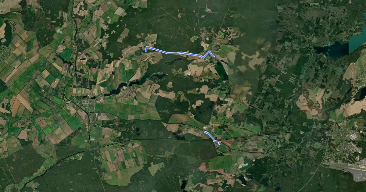Маршрут Entlang der Heidekrautbahn Route 1 на спутниковом снимке