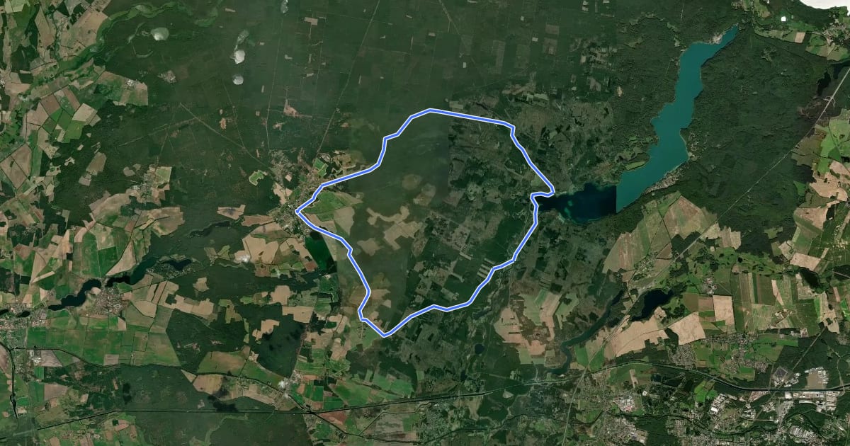 Маршрут Entlang der Heidekrautbahn Route 2 на спутниковом снимке