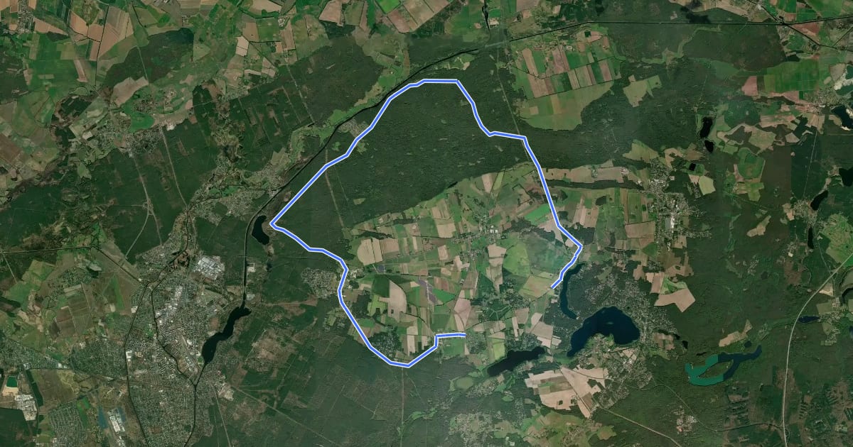 Маршрут Entlang der Heidekrautbahn Route 3 на спутниковом снимке