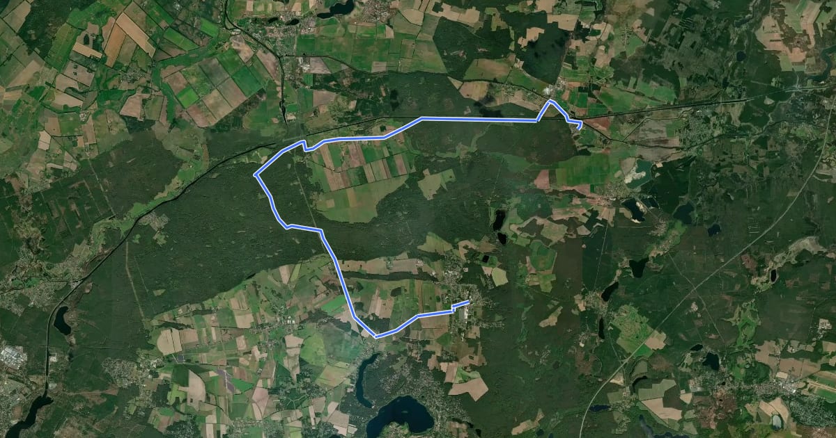 Маршрут Entlang der Heidekrautbahn Route 4 на спутниковом снимке