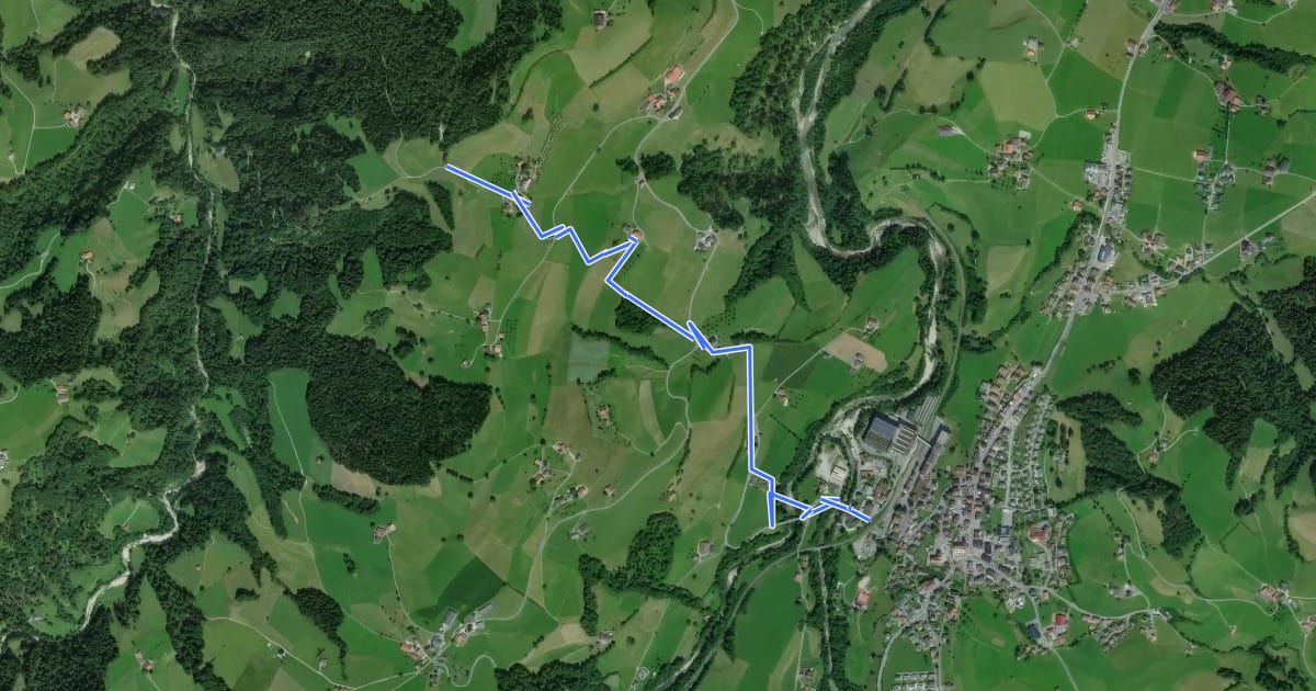 Маршрут Entlebuch - Oberhüseren на спутниковом снимке