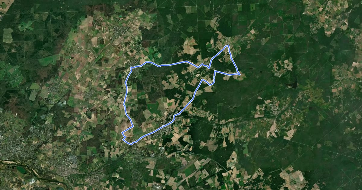 Маршрут Entre canal et forêt на спутниковом снимке
