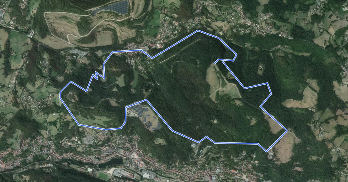 Маршрут Entre Deux Vallées на спутниковом снимке