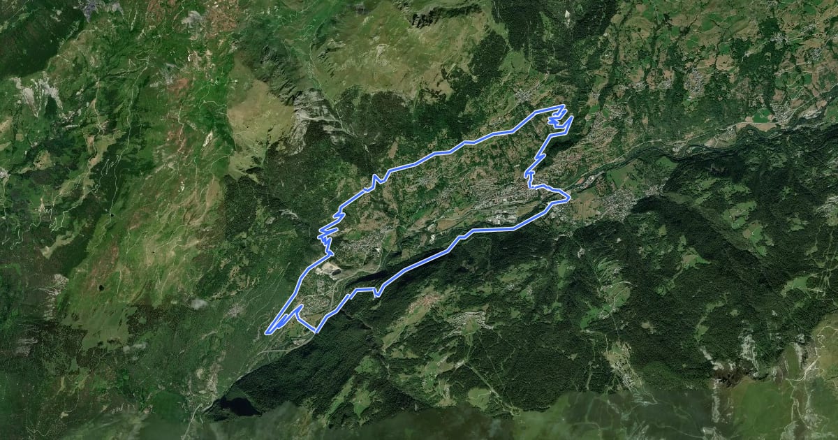 Маршрут Entre forêt et vignes на спутниковом снимке