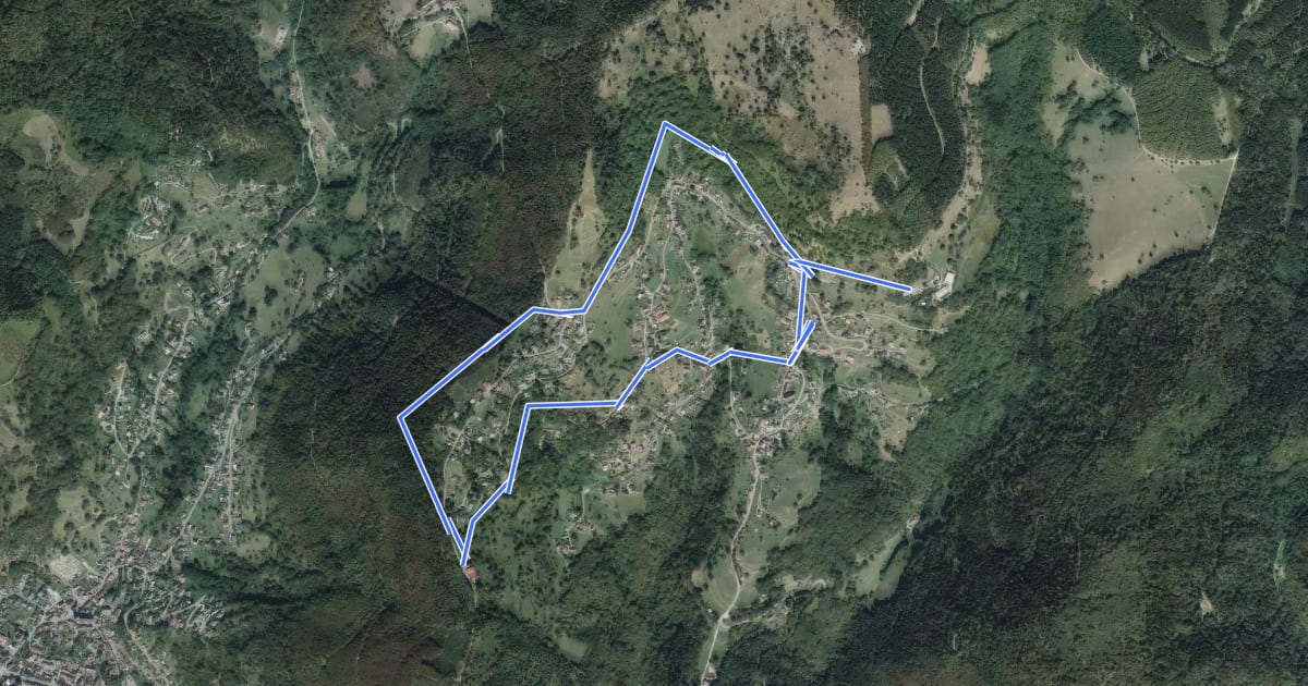 Маршрут Entre forêts et prés, Geishouse révélé на спутниковом снимке
