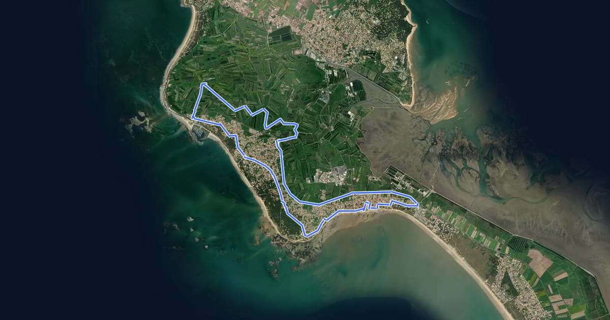 Маршрут Entre Marais et Moulins на спутниковом снимке
