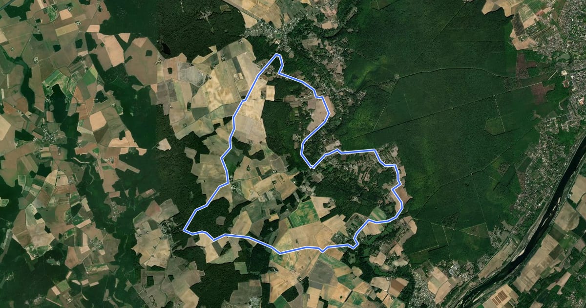 Маршрут Entre Moulins et Lavoirs du Val de Cisse (Nord) на спутниковом снимке