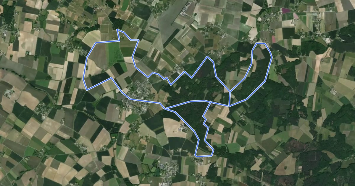 Маршрут Entre plaine et sous-bois на спутниковом снимке