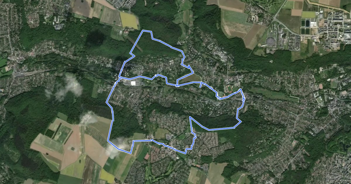 Маршрут Entre Plateau et Vallée à Gif на спутниковом снимке