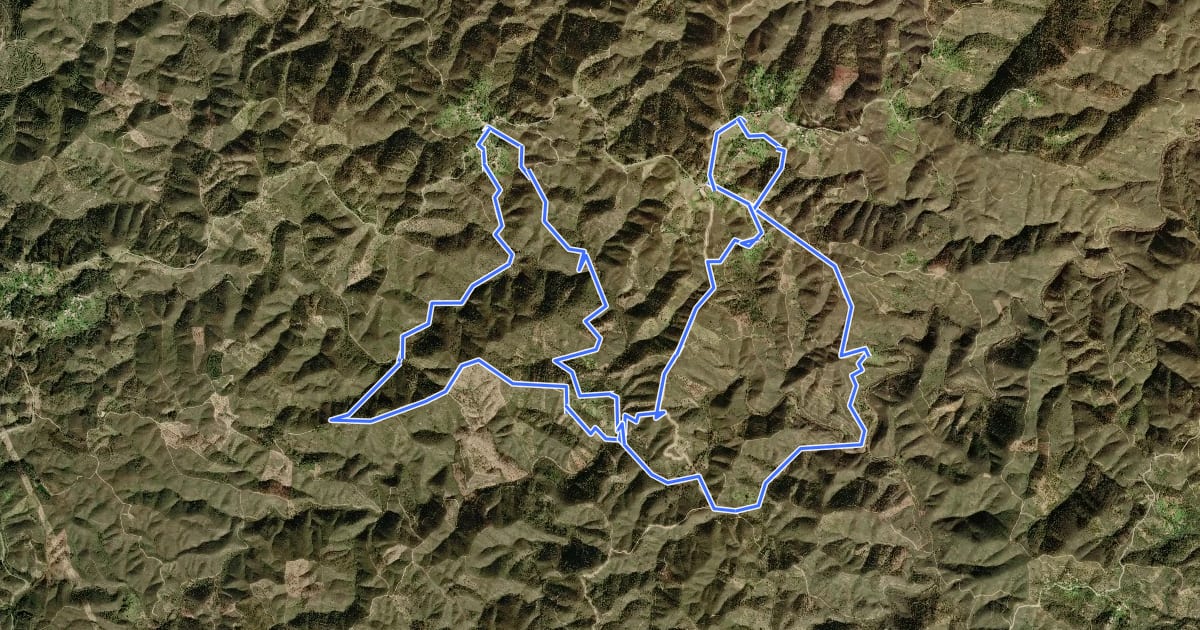 Маршрут Entre Vales Fontes e Memórias da Serra do Caldeirão на спутниковом снимке