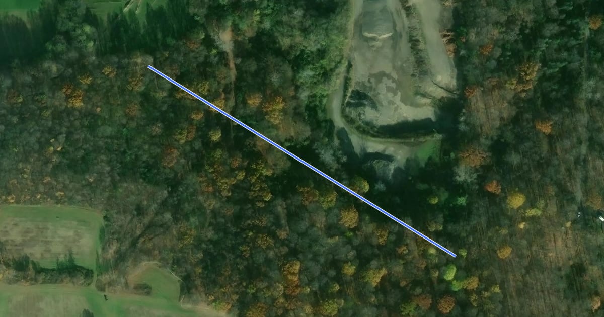 Маршрут Epping Forest Extension на спутниковом снимке