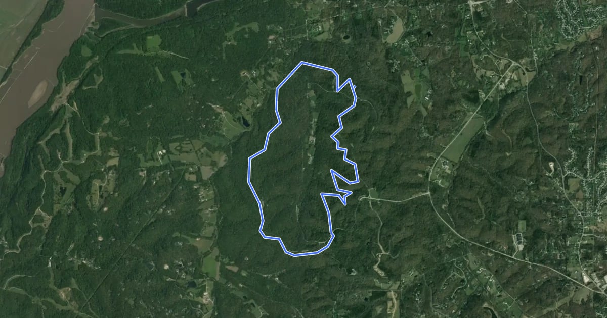 Маршрут Equestrian Trail на спутниковом снимке