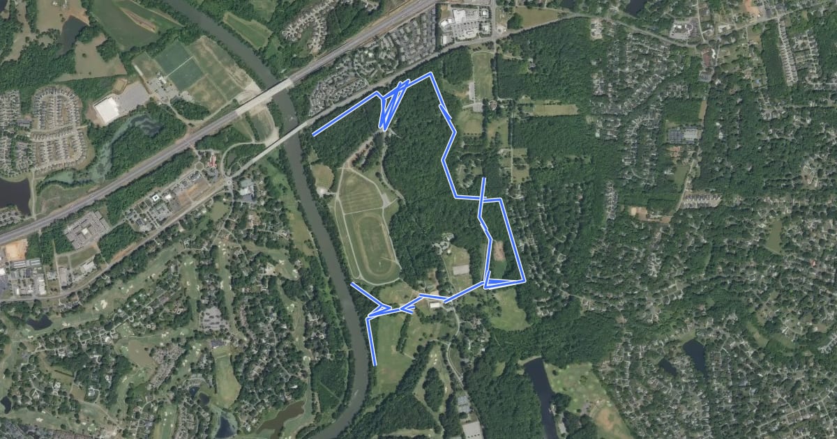 Маршрут Equestrian Trail на спутниковом снимке