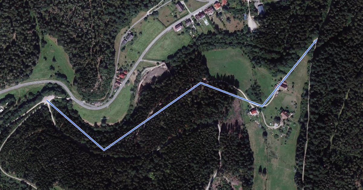 Маршрут Erbersbronn Brücke - Erbersbronn Hugenloch на спутниковом снимке