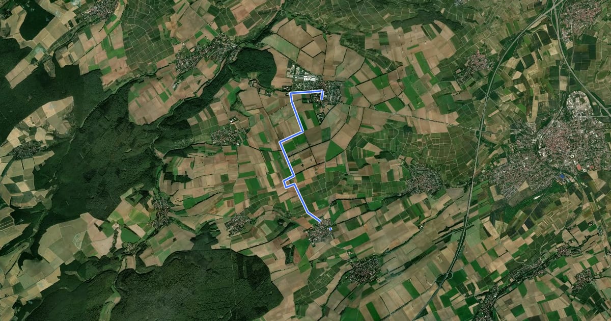Маршрут Erbes-Büdesheim - R14 Sioner Klosterberg на спутниковом снимке
