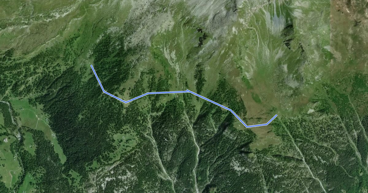 Маршрут Erblatte - Alpe Vallescia на спутниковом снимке