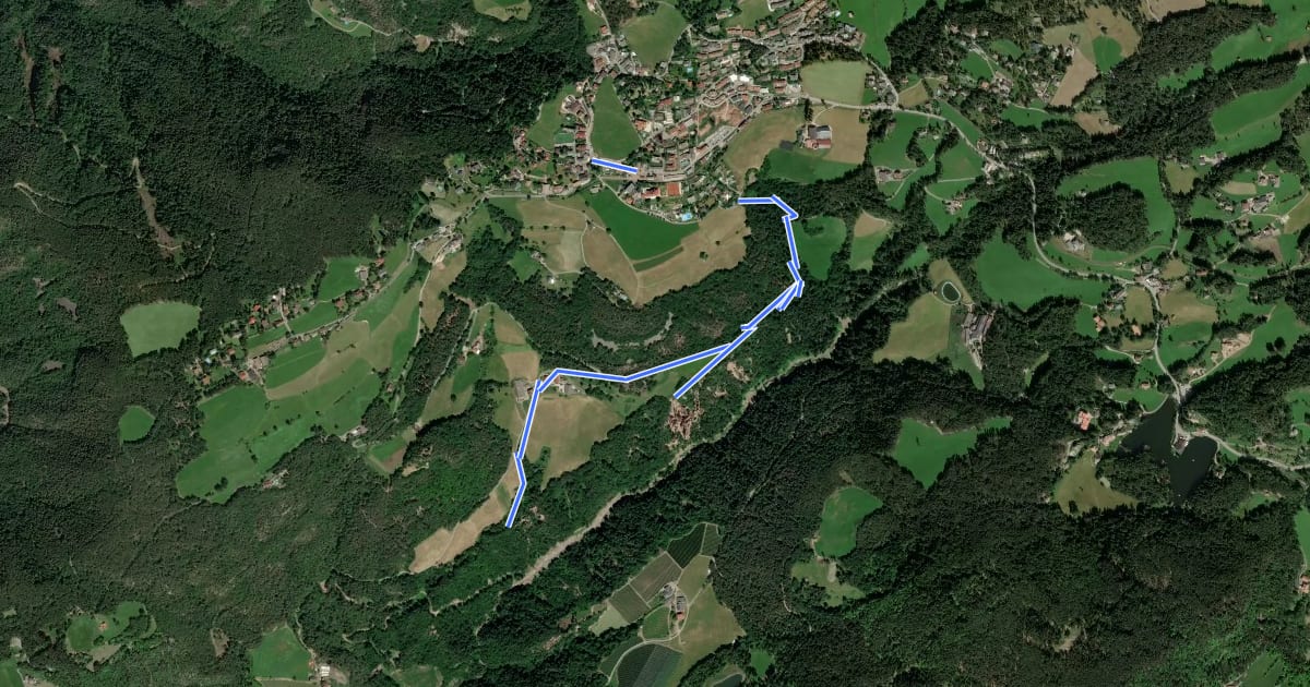 Маршрут Erdpyramidenweg на спутниковом снимке
