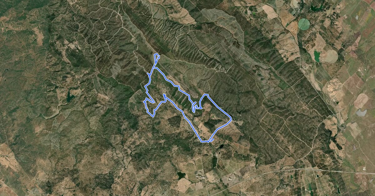 Маршрут Eremitas da Serra d'Ossa на спутниковом снимке