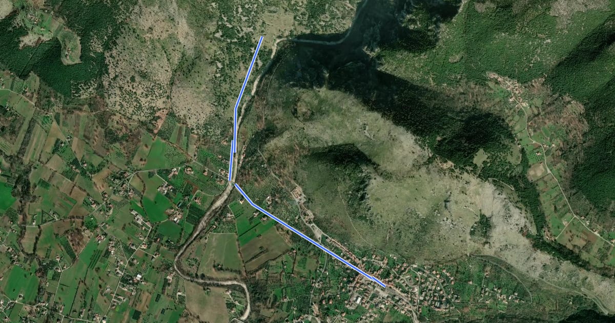 Маршрут Eremo del Santo Spirito SB3 на спутниковом снимке