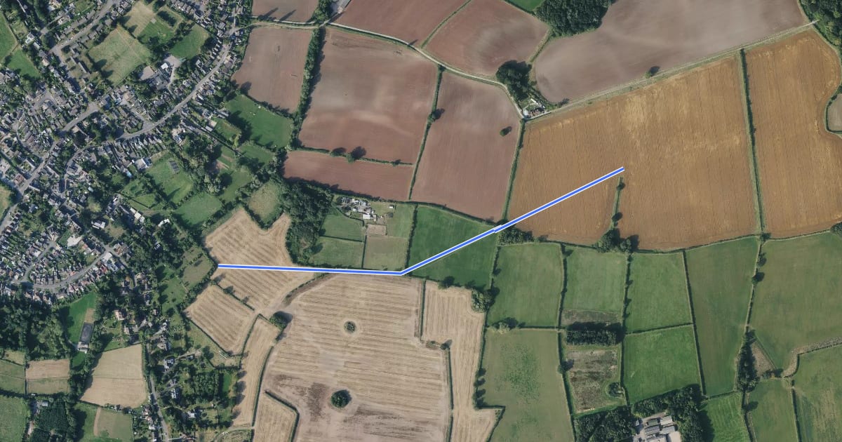 Маршрут Erewash Circular Walk 13 на спутниковом снимке
