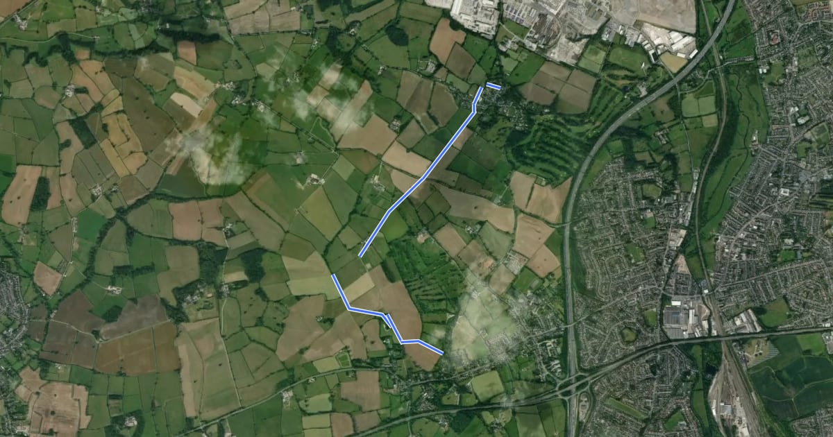 Маршрут Erewash Circular Walk 2 на спутниковом снимке