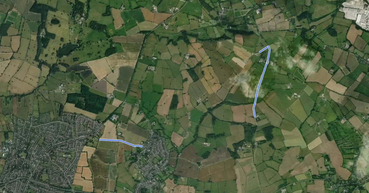 Маршрут Erewash Circular Walk 21 на спутниковом снимке
