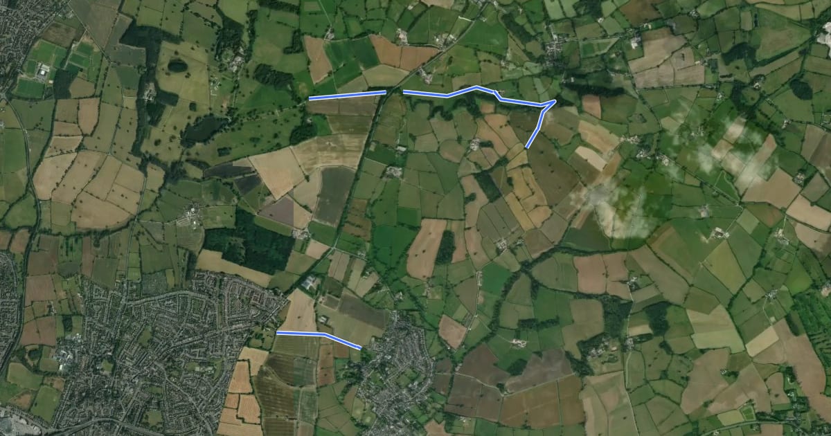 Маршрут Erewash Circular Walk 5 на спутниковом снимке