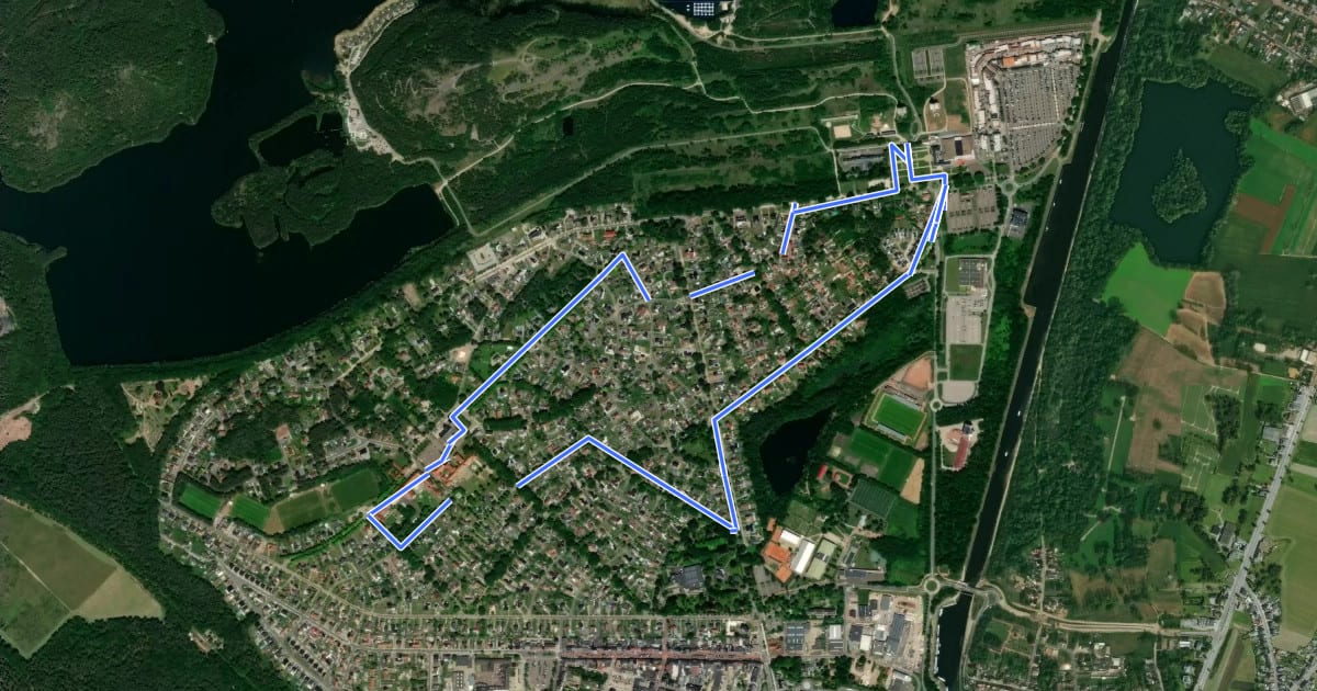 Маршрут Erfgoedwandeling Eisden Tuinwijk на спутниковом снимке