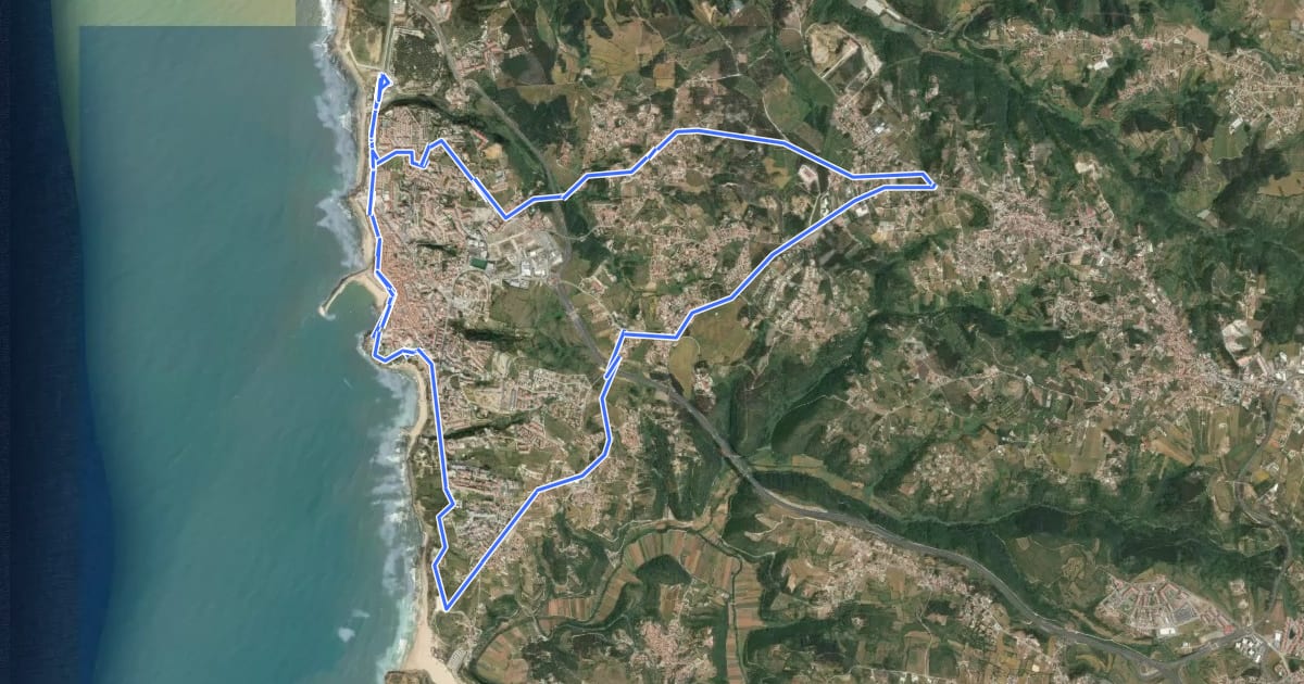 Маршрут Ericeira 3 - Percurso Verde (Fácil) на спутниковом снимке
