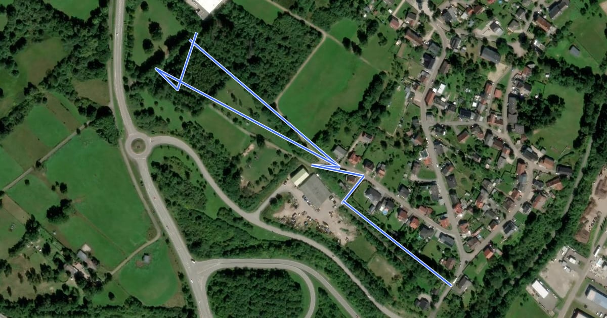 Маршрут Erinnerungspfad Höckerlinie Otzenhausen на спутниковом снимке