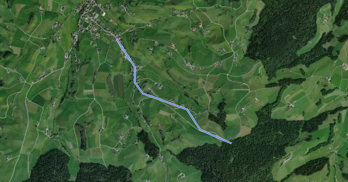 Маршрут Eriswil Hinterdorf - Dürschwändiwald на спутниковом снимке