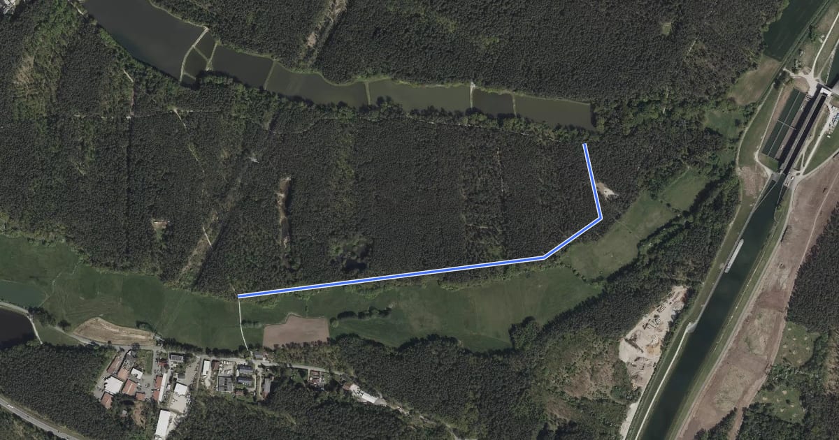 Маршрут Erlangen 3 grün на спутниковом снимке
