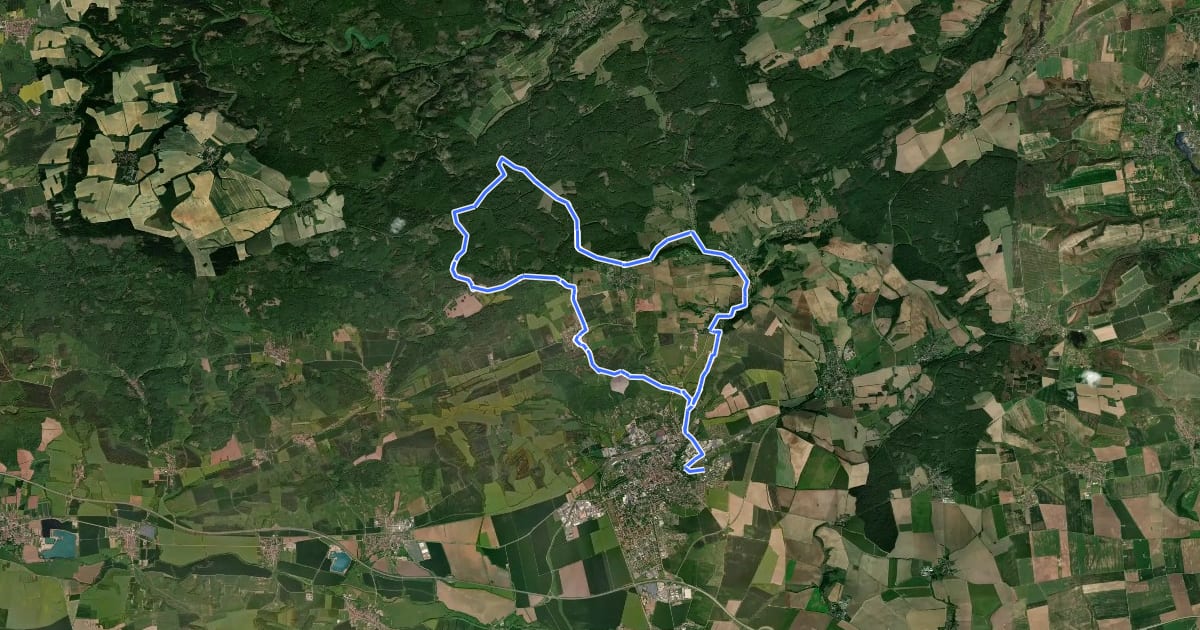 Маршрут Erlebnisradtour Geschichte Bergbau на спутниковом снимке