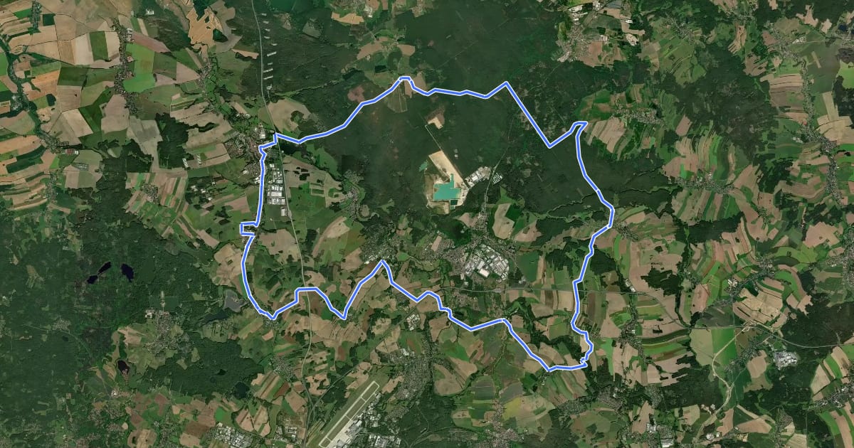 Маршрут Erlebnisregion Dresden Route 1 на спутниковом снимке